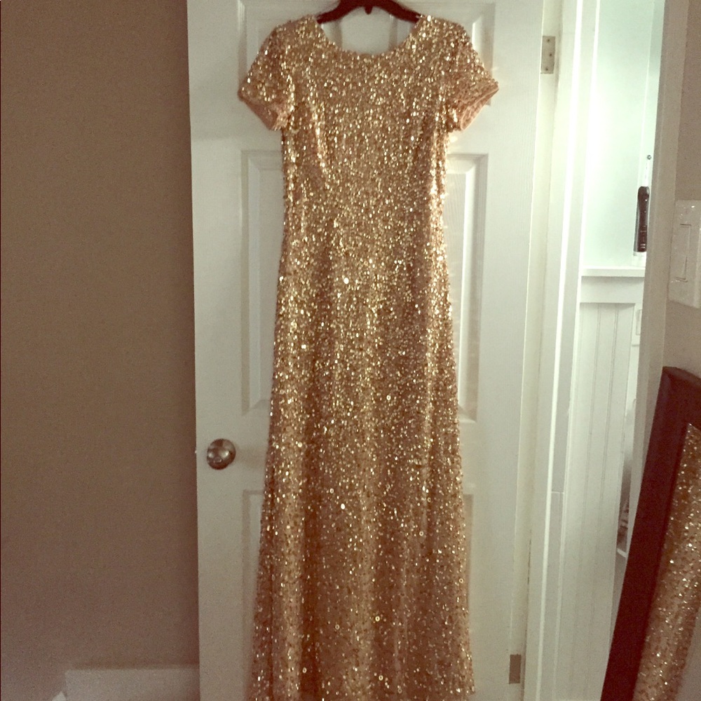 Adrianna Papell Sequins Gown